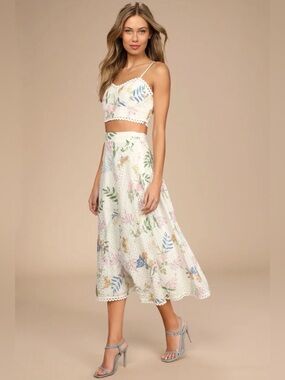 Lulus | Dresses | Amazing Allure White Crochet Lace Bodycon Midi Dress